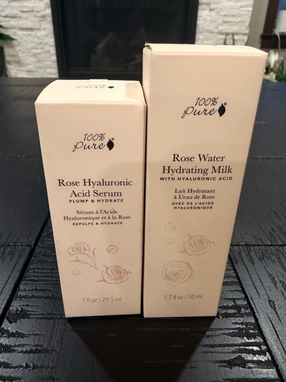 100% Pure Rose Hyaluronic Acid Serum & Rose Water Hydrating Milk